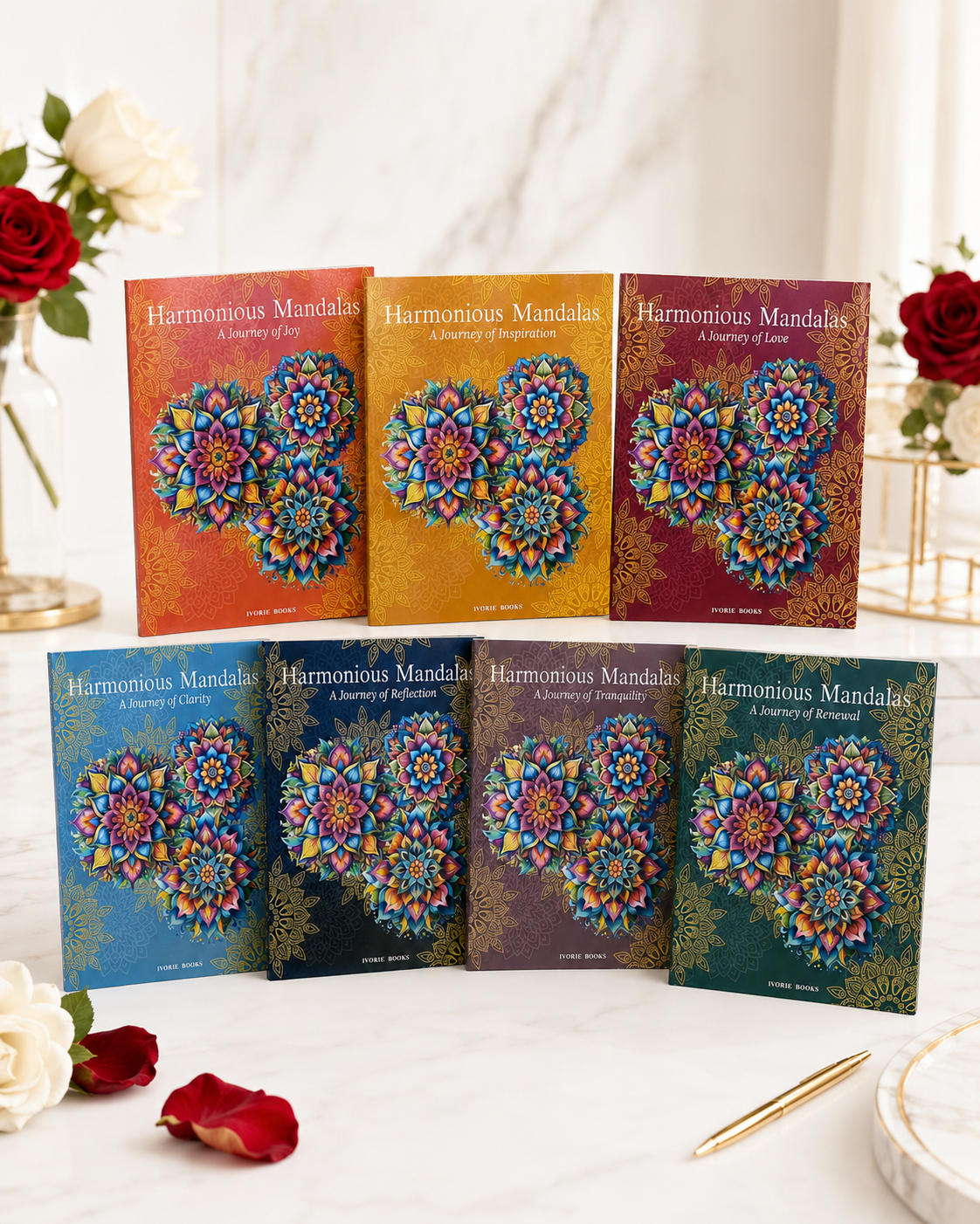 Complete Harmonious Mandalas | A 7 Book Gift Set