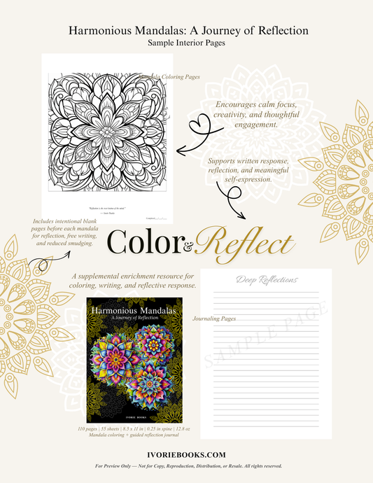 Harmonious Mandalas: Reflection | Ivorie Books