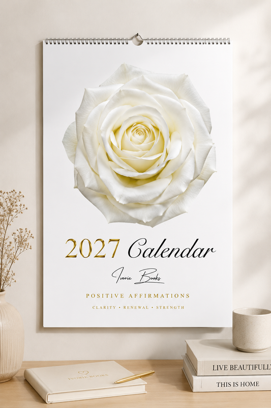 White Rose 2027 Wall Calendar | Clarity, Renewal & Strength