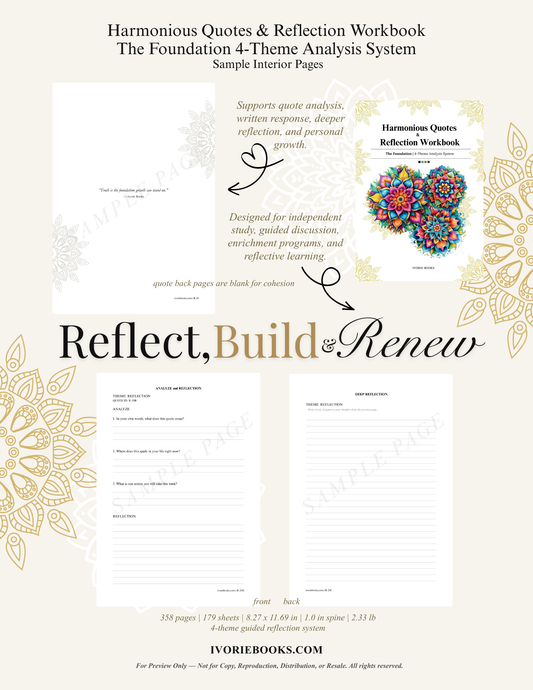 Harmonious Quotes Reflection Workbook | Foundation 4-Theme