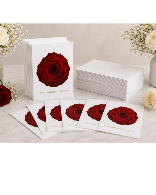 Red Rose Premium Greeting Cards | A 20 Card Gift Set