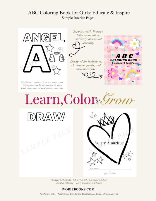 Inside page preview highlighting social-emotional learning prompts and positive affirmations designed to build early self-concept and confidence.