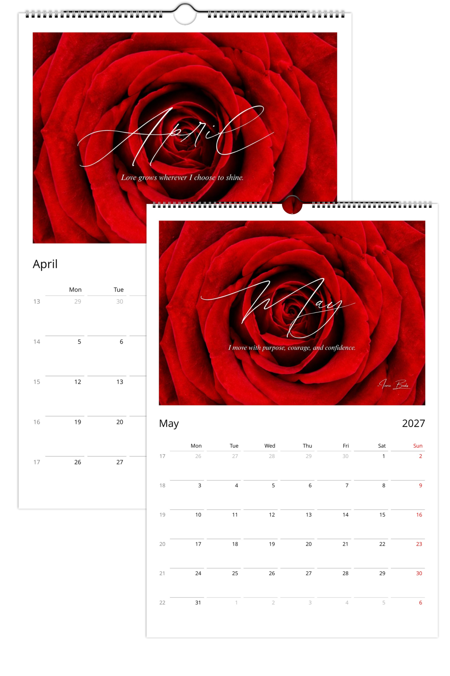 Approved Red Rose 2027 Calender