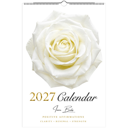 White Rose 2027 wall calendar by Ivorie Books..