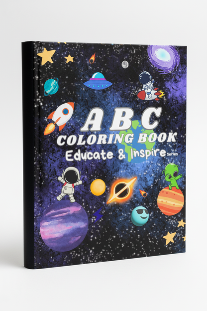 ABC Coloring Book Plain Dark Spine Mockup