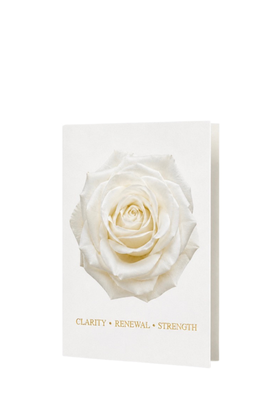 White Rose Gold Foil Inspirational Gift Cards | Pack of 10 (5x7 inches)